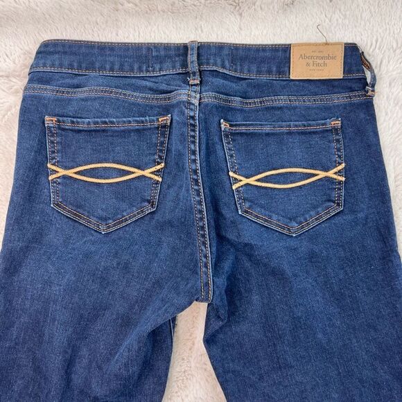 Abercrombie & Fitch Jegging Dark Wash Stretch Jeans Womens Size 26x29 Low Rise - Picture 9 of 9